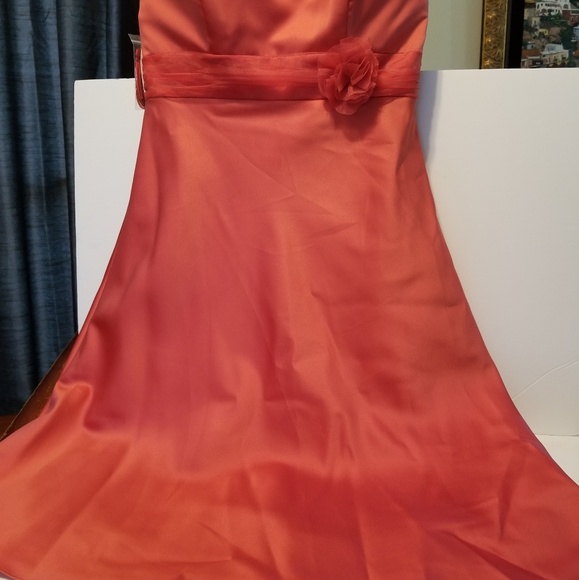 Alfred Angelo Formal Cocktail Peach Dress size 10 - Picture 2 of 8